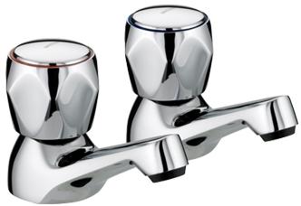 Bristan Value Club 1/2 Basin Taps with No Heads - VAC 1/2C NH - VAC1/2CNH